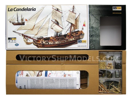 Ship model kit La Candelaria,  Occre kit set  (www.victoryshipmodels.com)