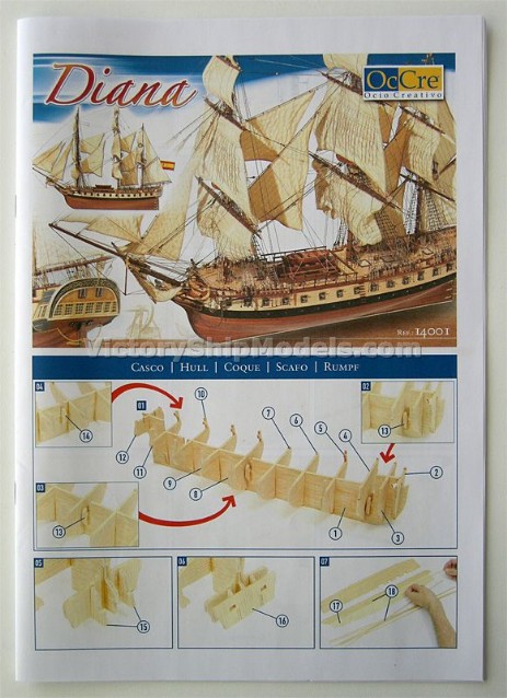 Ship model kit Diana, Occre kit instructions (www.victoryshipmodels.com) Ship model kit Diana, Occre kit instructions (www.victoryshipmodels.com)