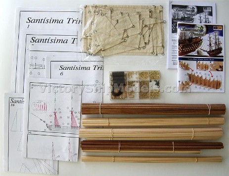 Ship model kit Santisima Trinidad,  Occre kit set  (www.victoryshipmodels.com)