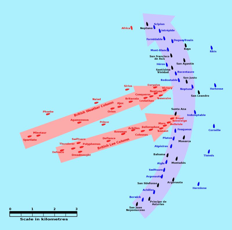 Trafalgar Battle map Trafalgar Battle map