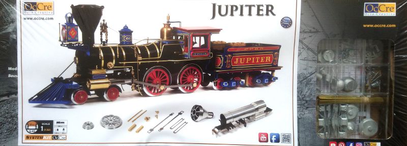 Locomotive model wooden kit Jupiter Occre Model (www.victoryshipmodels.com)