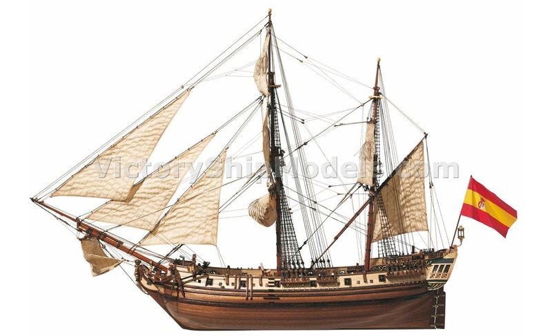 La Cendelaria ship model details. Victoryshipmodels.com