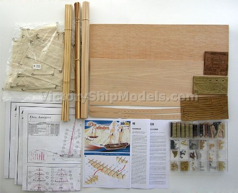 Ship model kit Dos Amigos,  Occre kit set  (www.victoryshipmodels.com)