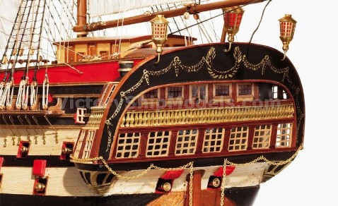 Montanes ship model Occre details. Victoryshipmodels.com