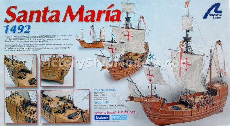 Ship model kit Santa Maria, Artesania Latina