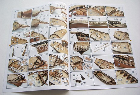 Ship model kit Cazador,  Occre kit instructions (www.victoryshipmodels.com)