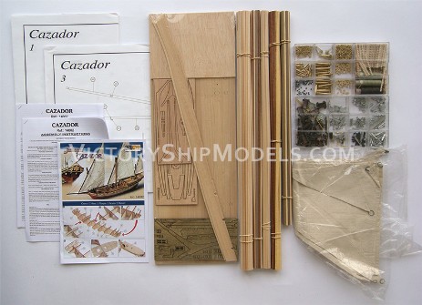 Ship model kit Cazador, Occre kit set (www.victoryshipmodels.com) Ship model kit Cazador, Occre kit set (www.victoryshipmodels.com)